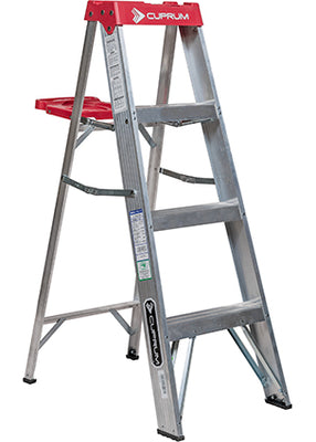 Escalera De Tijera De Aluminio Cuprum C-2312-04N
