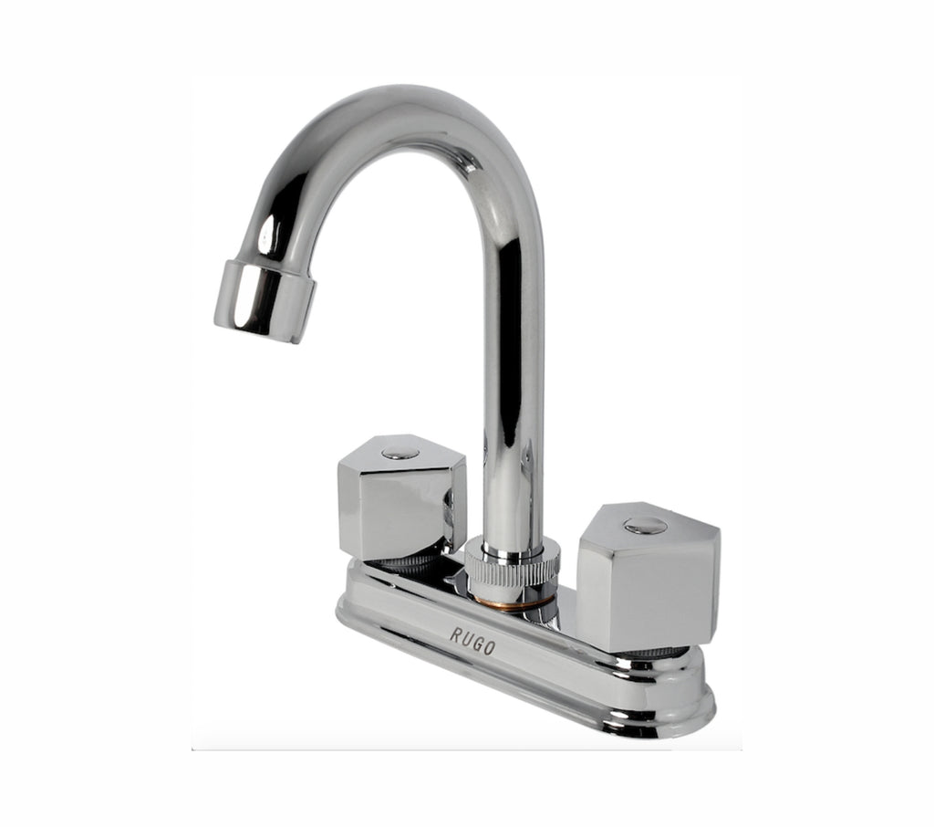 Mezcladora Lavabo Cromada Tipo Bar Maneral Rhin Rugo 24-IR