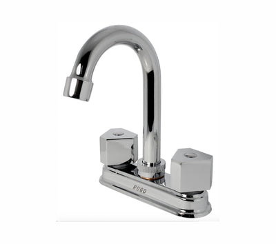 Mezcladora Lavabo Cromada Tipo Bar Maneral Rhin Rugo 24-IR