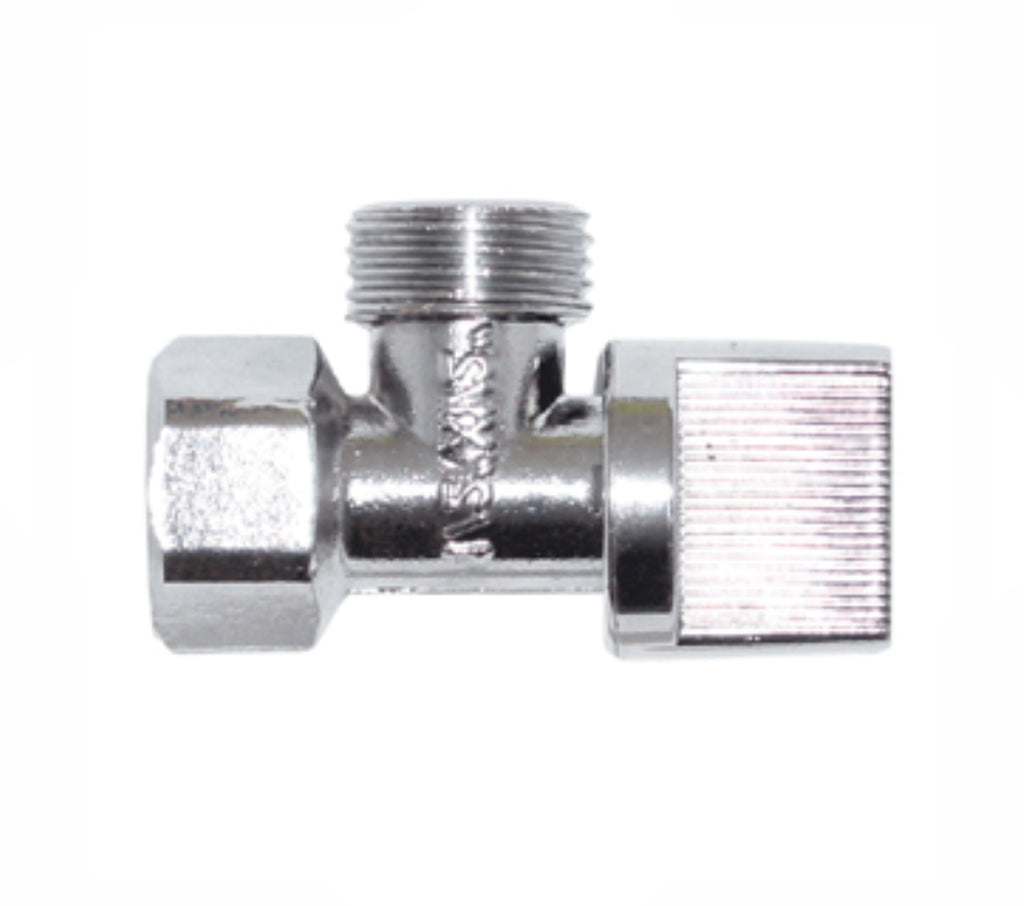 Llave de Control Angular Acabado Satinado Rugo 25-E