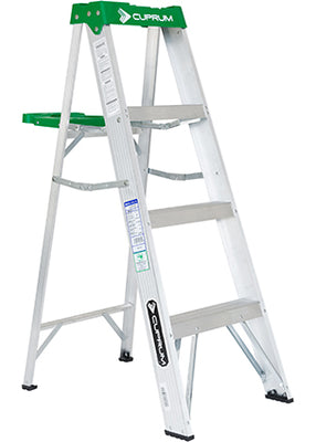 Escalera Tijera Aluminio Base C/Imán Cuprum 2213-04