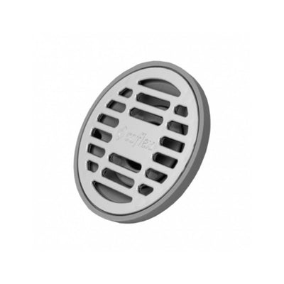 Coladera Redonda de ABS Gris con Rejilla de Acero Inoxidable Calibre 18 y VAO Coflex PC-152