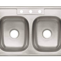 Tarja Doble Acero Inox 201 Calibre 22, 84x48 3 Perf, Meer TD8448.