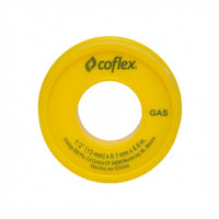 Cinta Teflón Selladora para Gas Amarilla de 1/2" x 6.6 m Coflex WTG12-60