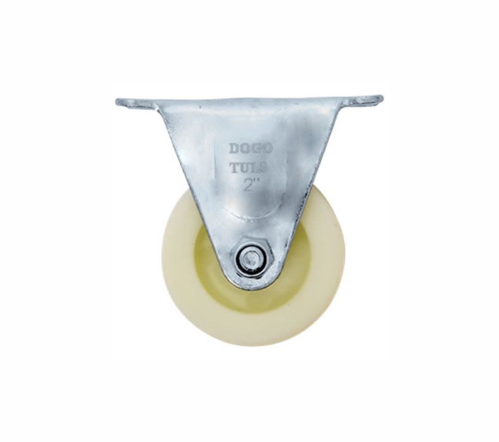 Rodaja de Polipropileno Blanca Fija con Placa 2", Dogotuls ZF5050