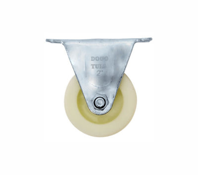 Rodaja de Polipropileno Blanca Fija con Placa 2