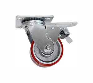 Rodaja de Fierro con PU Giratoria con Freno 3", Dogotuls ZF5065