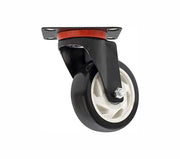 Rodaja de PVC Negro Giratoria con Placa 5", Dogotuls ZF5083