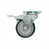 Rodaja Poliuretano Gris Giratoria con Freno 4", Dogotuls ZF5102