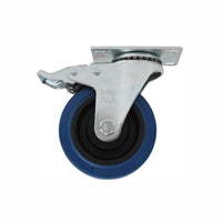 Rodaja de Goma Elástica Azul Giratoria Con Freno 5", Dogotuls ZF5128