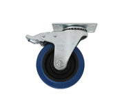Rodaja de Goma Elástica Azul Giratoria Con Freno 4", Dogotuls ZF5127