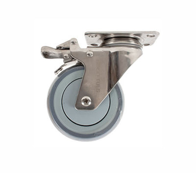 Rodaja Acero Inoxidable TPR Giratoria Con Freno 4