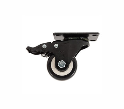 Rodaja PVC Negro Giratoria con Freno 2