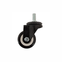 Rodaja PVC Negro Espiga Roscada 1/2" Giratoria 2 1/2", Dogotuls ZF5188