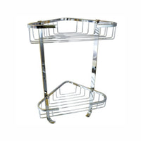 Jabonera Doble Acero Inox. Esquinera Rugo JE-300